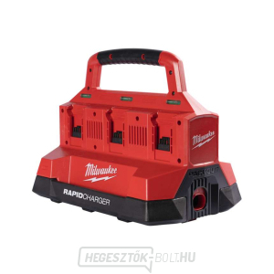 Milwaukee M18 PC6 akkumulátoros töltő, gyorstöltő, 6x M18 foglalat, USB port, PACKOUT, 4932480162 Milwaukee M18 PC6 akkumulátoros töltő, gyorstöltő, 6x M18 foglalat, USB port, PACKOUT, 4932480162