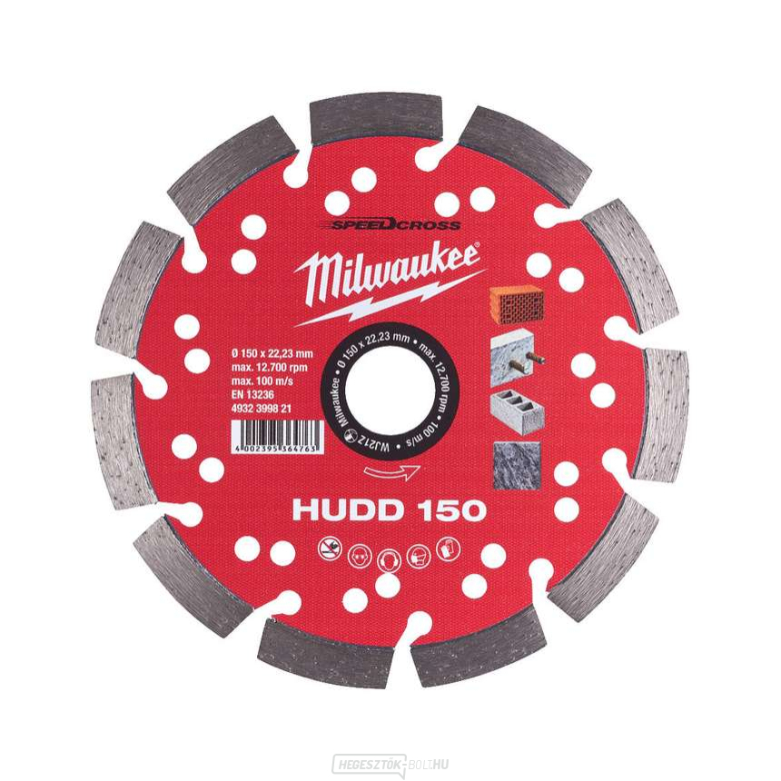 Milwaukee HUDD 150 mm-es SPEEDCROSS™ gyémántcsiszoló korong