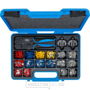 Krimpelő fogó készlet BGS 1411 | 2 pár pofával | kábelhurokkal | 1000 darab Krimpelő fogó készlet BGS 1411 | 2 pár pofával | kábelhurokkal | 1000 darab gallery main image