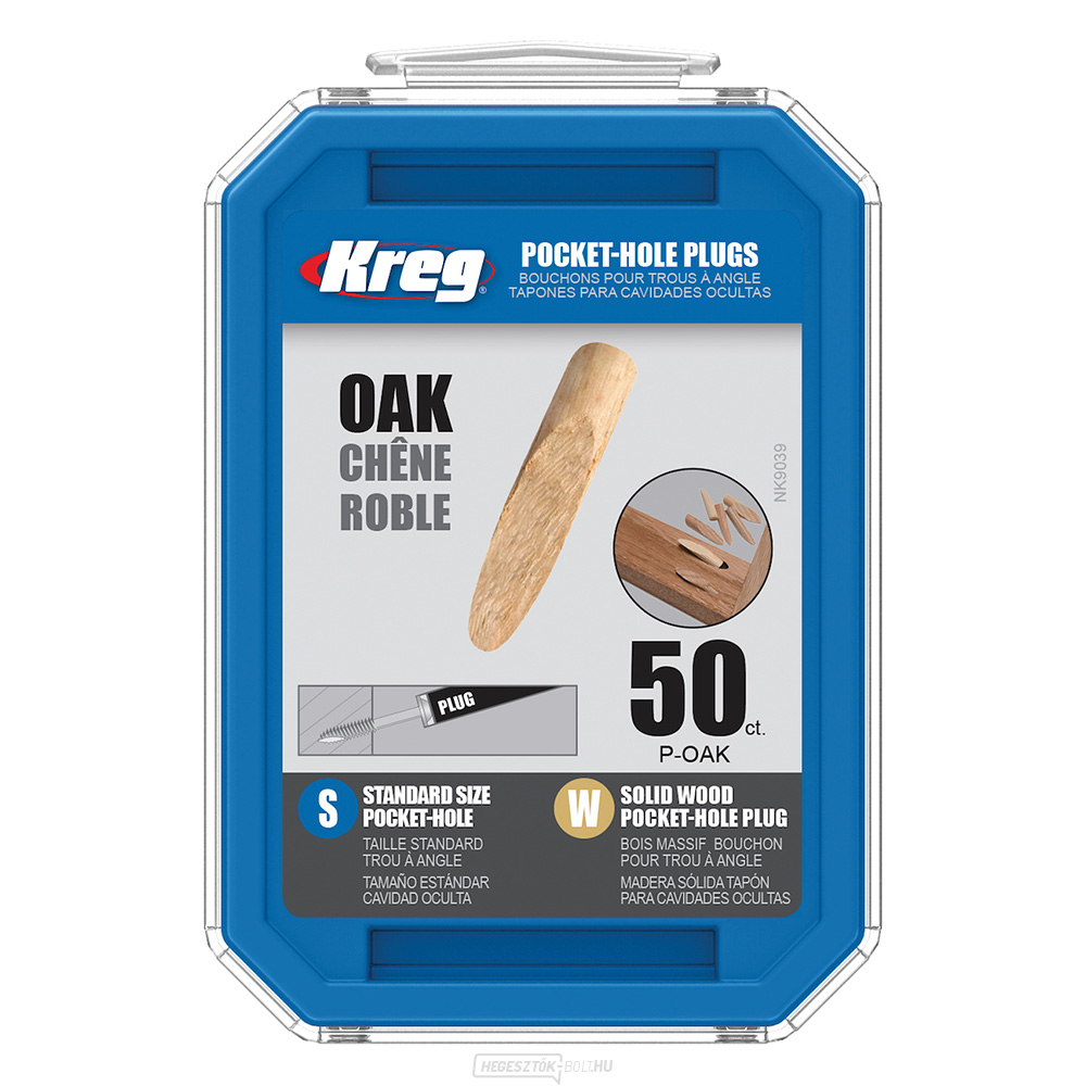 Kreg Standard dugók rejtett kötésekhez - tölgy, 50 db