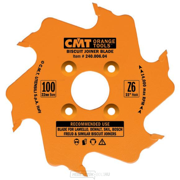 CMT Lamellás tárcsa lamelláris ízületekhez - D100x3,96 d22 Z6 HW váltófog