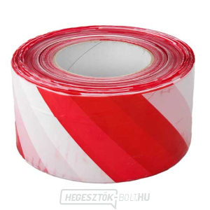 Figyelmeztető szalag 70mm/500m - piros/fehér Figyelmeztető szalag 70mm/500m - piros/fehér gallery main image