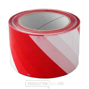Figyelmeztető szalag 70mm/200m - piros/fehér Figyelmeztető szalag 70mm/200m - piros/fehér gallery main image