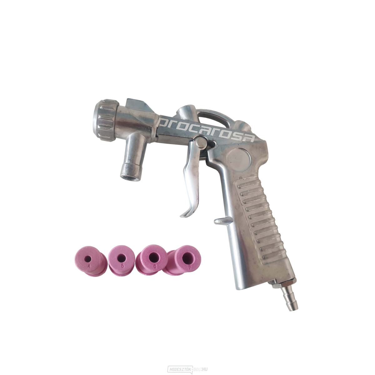 Homokfúvó pisztoly fúvókákkal együtt a Procarosa PROFI90, PROFI220-I és PROFI350 homokfúvó dobozokhoz Homokfúvó pisztoly fúvókákkal együtt a Procarosa PROFI90, PROFI220-I és PROFI350 homokfúvó dobozokhoz gallery main image