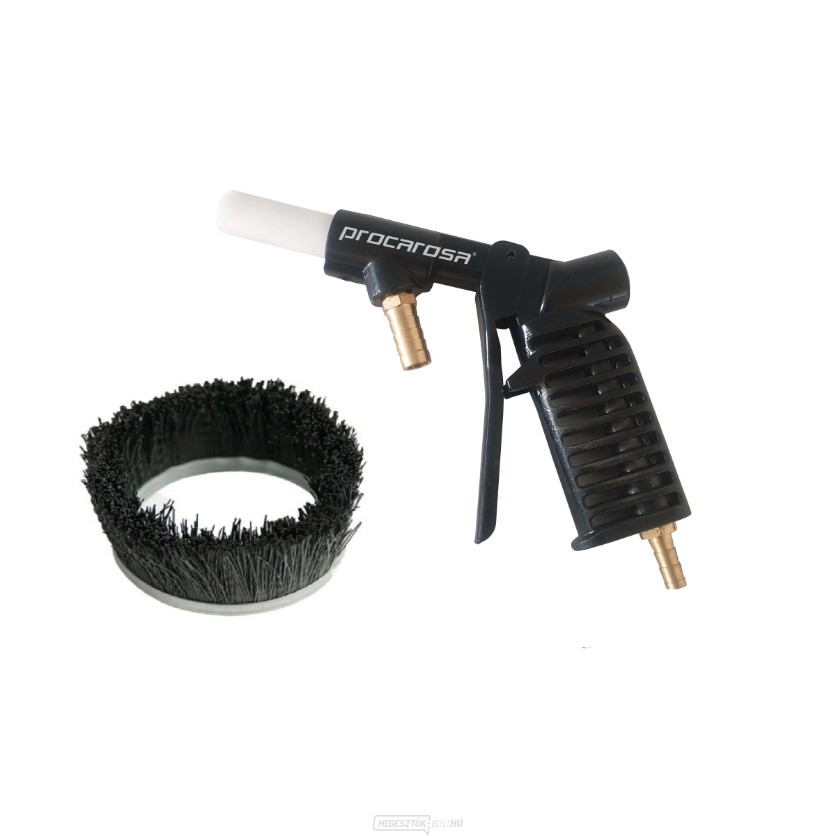 Homokfúvó pisztoly kefével együtt a Procarosa PROFI28 mobil homokfúvóhoz