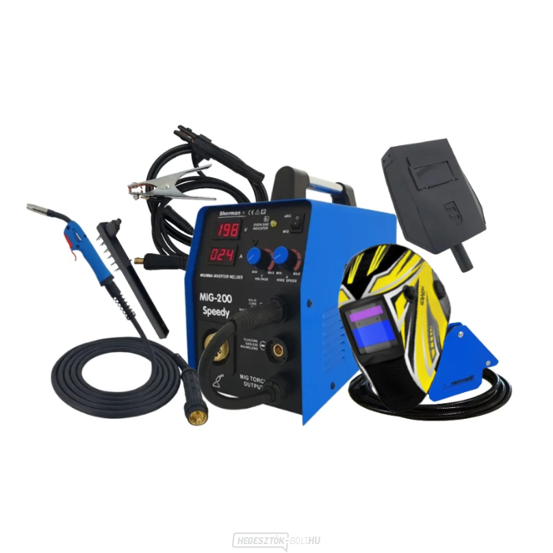 Sherman MIG 200 Speedy + zseblámpa + kábelek + mágnes + burkolat KWX3