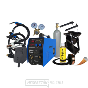 Sherman MIG 200 Speedy + fáklya + kábelek + vezeték + kocsi + szelep + szórófej + teli CO2 palack Sherman MIG 200 Speedy + fáklya + kábelek + vezeték + kocsi + szelep + szórófej + teli CO2 palack gallery main image