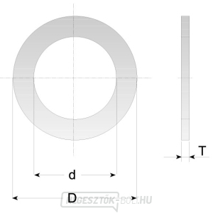 CMT Szűkítő gyűrű fűrészlapokhoz - D30 d16 t2.0 CMT Szűkítő gyűrű fűrészlapokhoz - D30 d16 t2.0 gallery main image