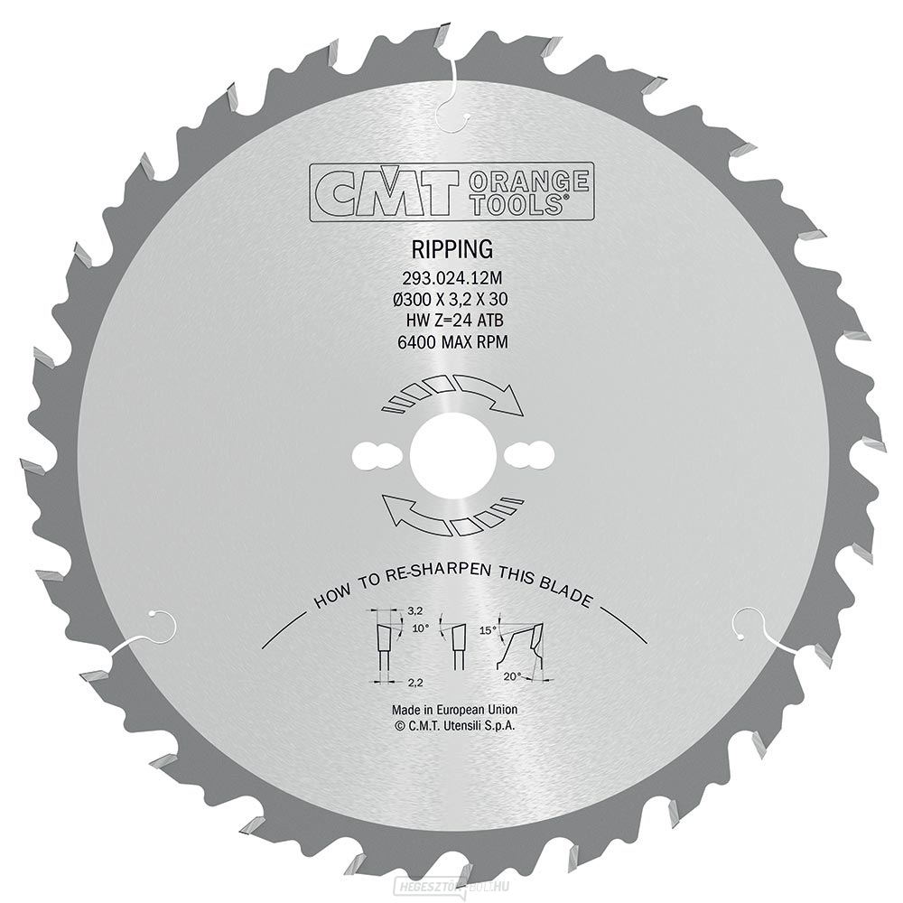 CMT ipari fűrészlap hosszanti vágásokhoz - D350x3,5 d30 Z28 HW