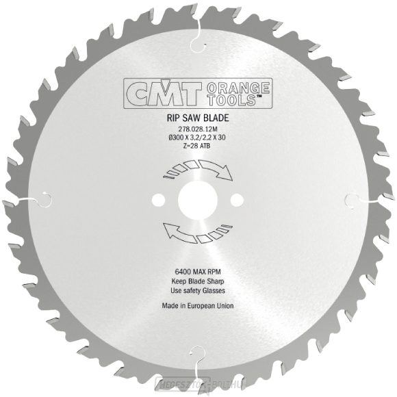 CMT ipari seprőtárcsa forgácshatárolóval - D350x3.5 d70 Z36 HW