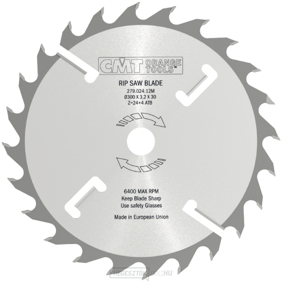 CMT ipari seprőtárcsa hézagfogakkal - D350x3,5 d30 Z28+4 MEC HW
