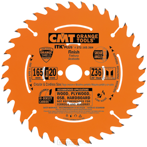 CMT ITK Ultra vékony tárcsa keresztvágásokhoz - D184x1.7 d20(+16,+15.87) Z40 HW