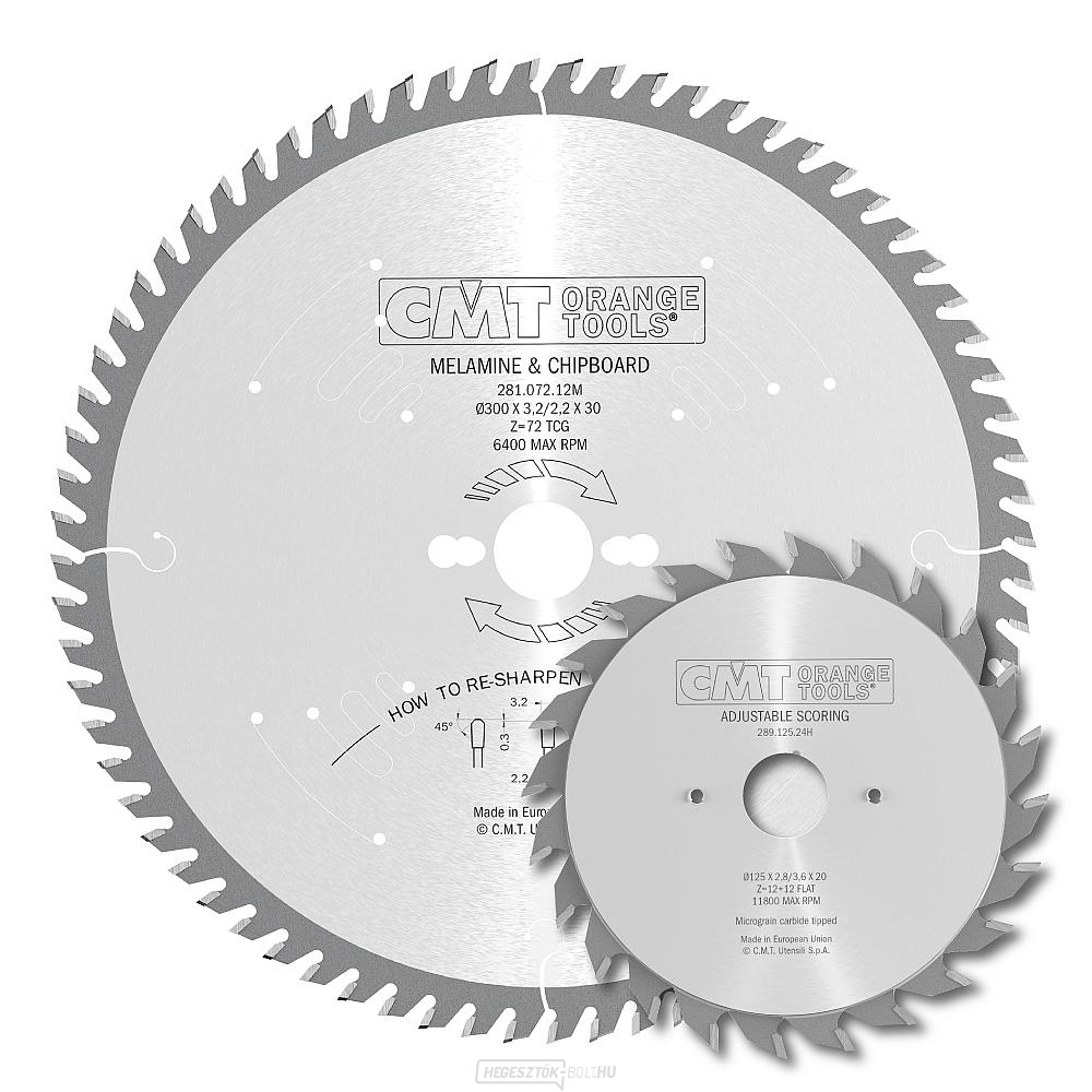 CMT laminált kerékkészlet - D300 d30 Z96 + D100 d20 Z20 HW
