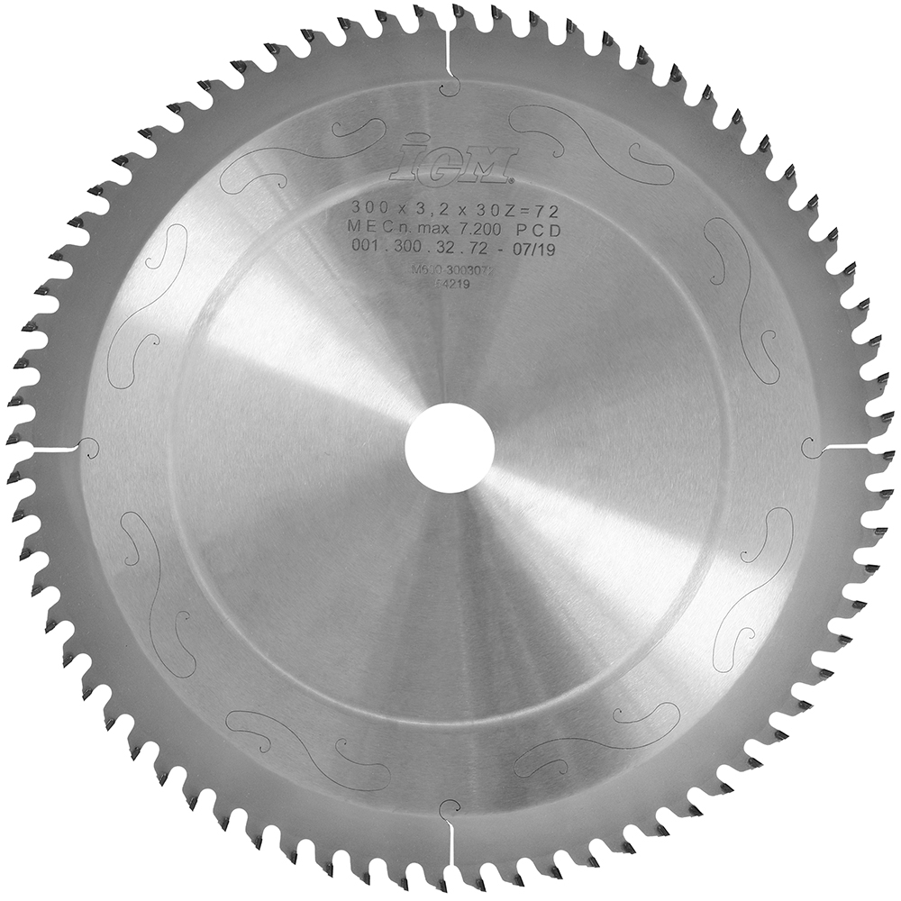 IGM gyémánt fűrészlap laminátumhoz és DTD-hez - D300x3.2 d30 Z72 H.4