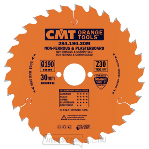 CMT narancssárga fűrészlap színesfémekhez és műanyagokhoz - D190x2,6 d30 Z30 HW CMT narancssárga fűrészlap színesfémekhez és műanyagokhoz - D190x2,6 d30 Z30 HW gallery main image