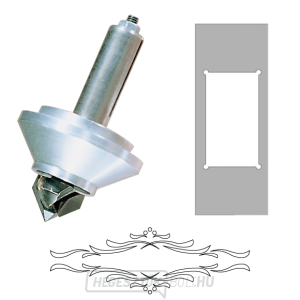 CMT készlet díszekhez, vágó 3D S=8mm, CLASSIC sablon kerettel CMT készlet díszekhez, vágó 3D S=8mm, CLASSIC sablon kerettel gallery main image