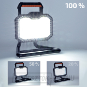 Solight LED spotlámpa 20W, hordozható, újratölthető, 2000lm, narancs-fekete náhled