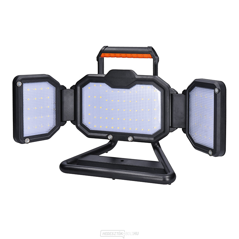 Solight LED spotlámpa 30W, hordozható, újratölthető, 3000lm, narancs-fekete
