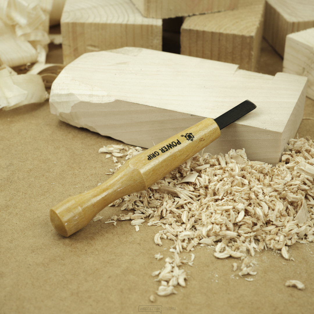 Japán faragó minivéső MIKISYO Power Grip sekély U pengével - 9 mm