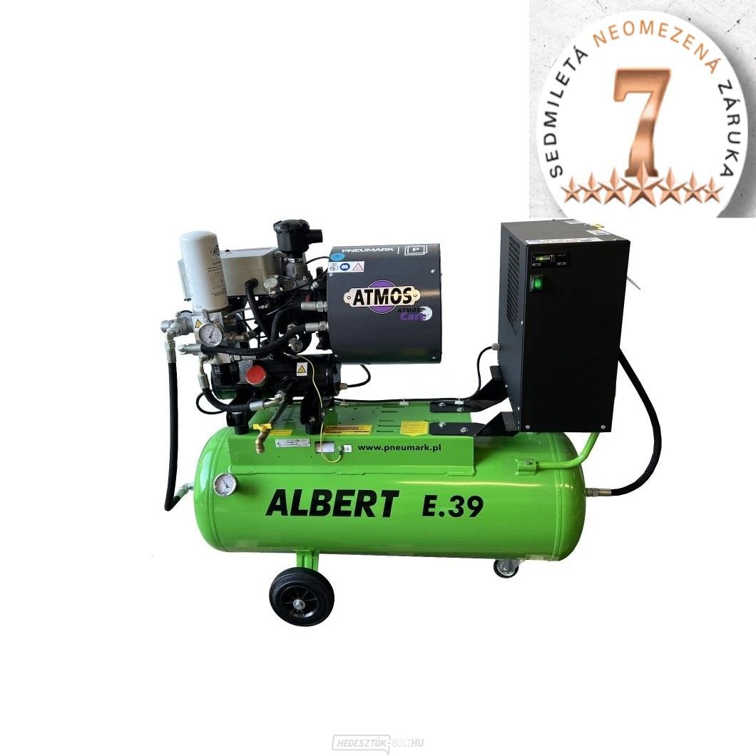 Csavarkompresszor Atmos Albert E.39 + Levegőztető + Szárító