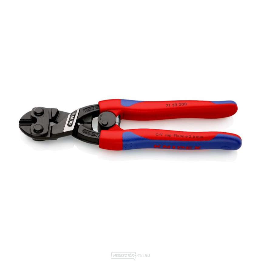 CoBolt kompakt fogó 200 mm KNIPEX 71 32 200 - fekete tintával, többkomponensű hüvelyek