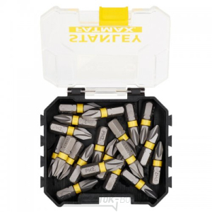 20 darabos 25 mm-es bit készlet ütvecsavarozókhoz PH2 Stanley STA88569 20 darabos 25 mm-es bit készlet ütvecsavarozókhoz PH2 Stanley STA88569 gallery main image