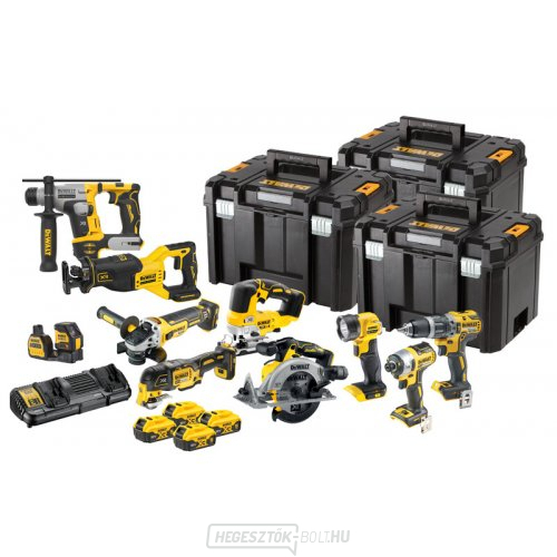 DeWALT DCK1012P4T 18V 4x5.0 Ah XR akkumulátoros kombinált szerszámkészlet DeWALT DCK1012P4T 18V 4x5.0 Ah XR akkumulátoros kombinált szerszámkészlet gallery main image