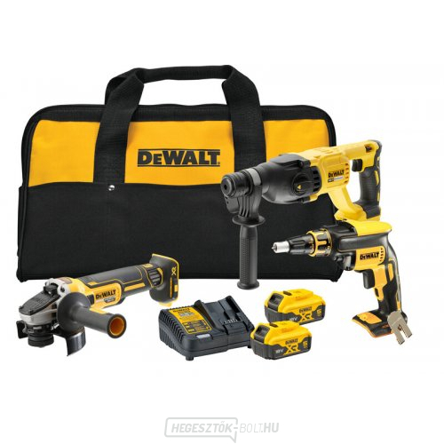 Akkumulátoros vezeték nélküli kombinált szerszámkészlet 18V 2x5.0 Ah XR DeWALT DCK304P2