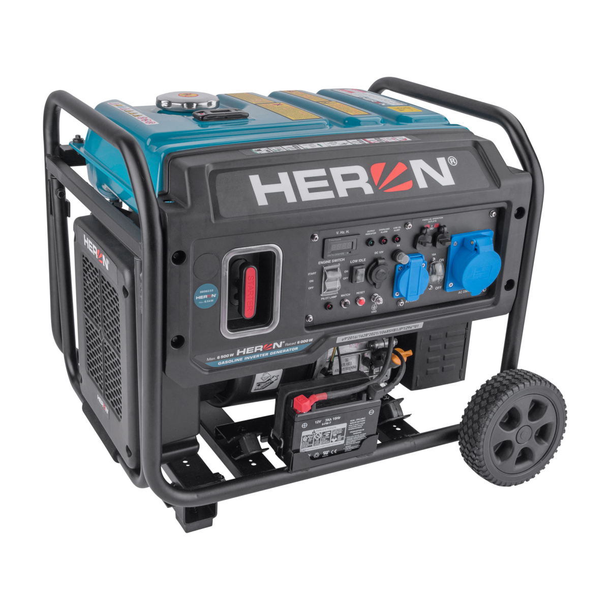 Elektromos generátor HERON digitális inverter, 6,5kW, 230, el. indítás, távirányító