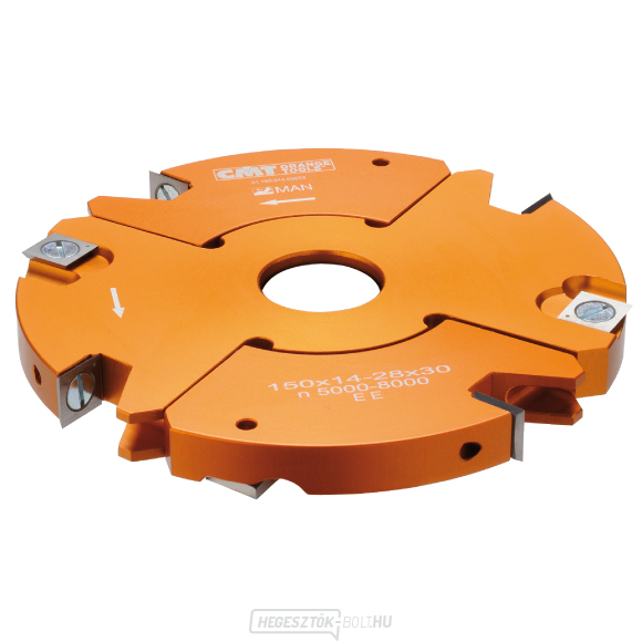CMT Állítható, kétrészes hornyolóvágó MAN - D150x14-28 d50 Z2+2 V2+2 ALU