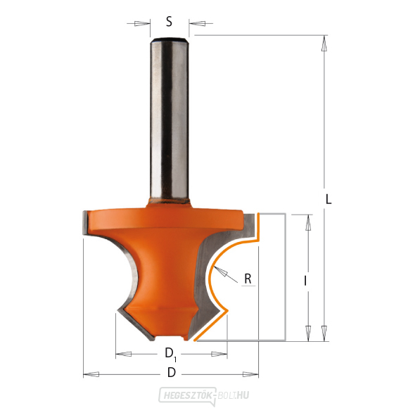 CMT C954 Karimavágó 45°-os ferde vágással - R8 D36x25 L60 S=8 HW