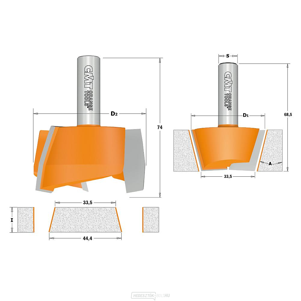 CMT C981 Tisztító készlet CORIAN 2db, S=12mm,D=47,5mm