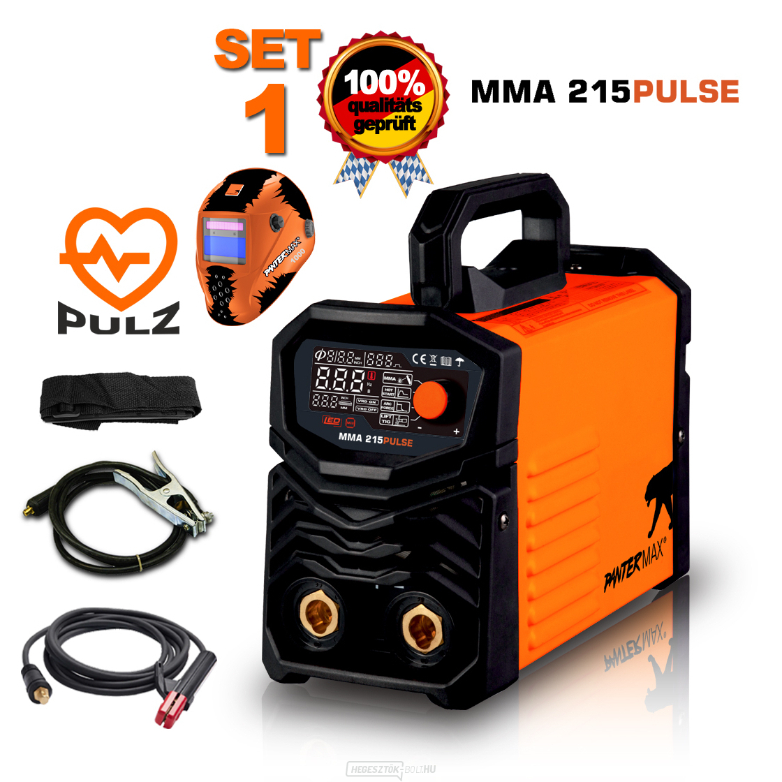 PANTERMAX MMA215 impulzus inverter MMA/TIG hegesztő készlet 1