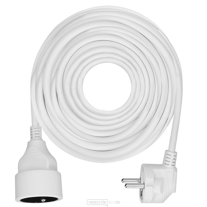 Solight 1z hosszabbító kábel - csatlakozó, 15m, 3 x 1,5mm2, fehér