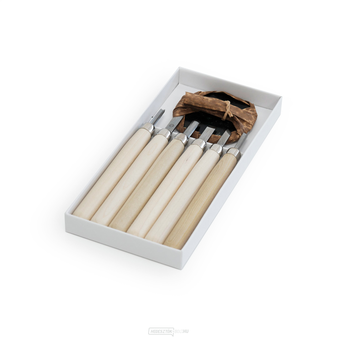 Faragó minivéső készlet MARUICHI L-6 fa nyéllel - 6 darab