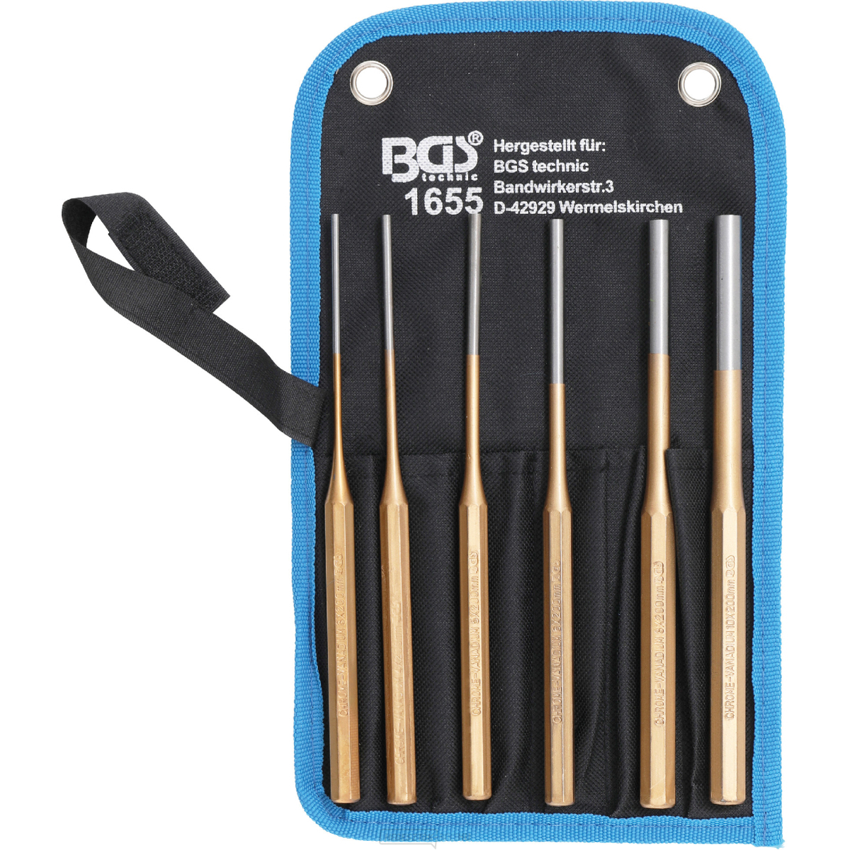 Sasszegkészlet BGS 1655 | 200 mm | 3 - 10 mm | 6 darabos