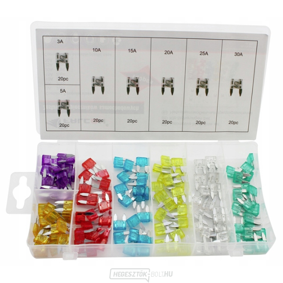 Gépjármű biztosítékok 3 - 30 A, 140 db-os készlet F01152, A-TC510, TA1404