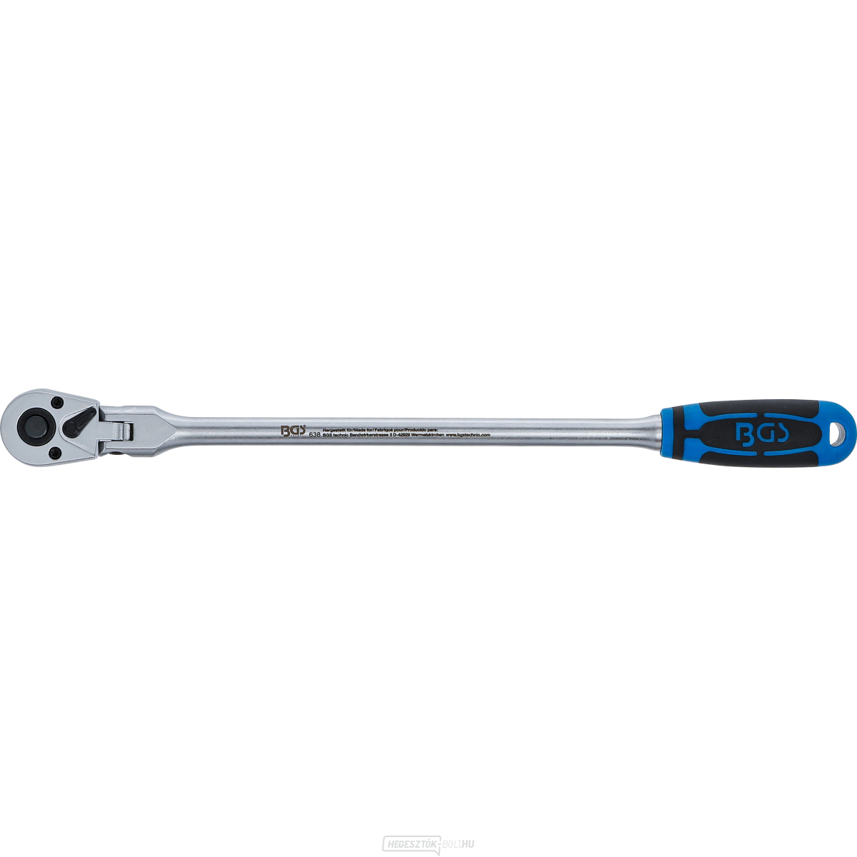 Csuklós racsnis BGS 638 | letartóztatható | nagyon hosszú | 6,3 mm (1/4") | 304 mm