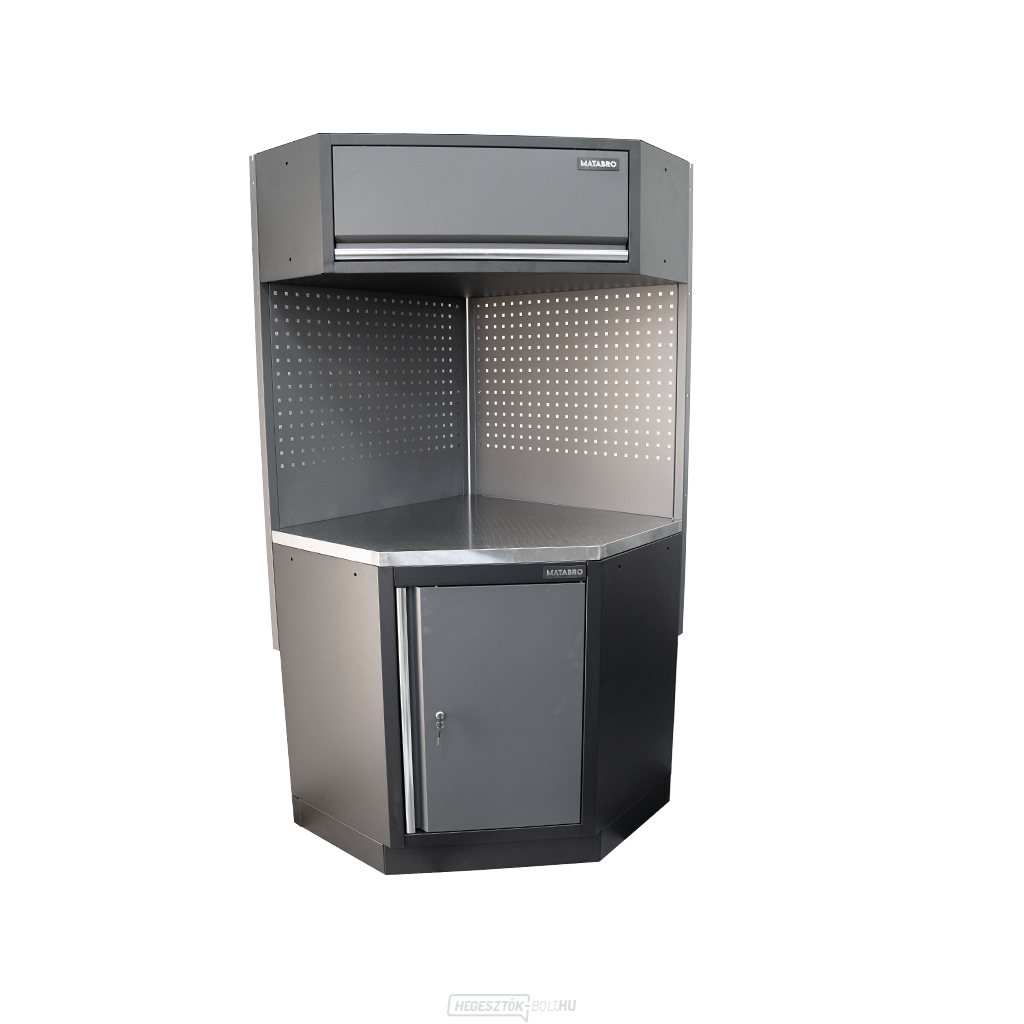 AKCIÓS KÉSZLET MB-TGC1300B és MB-WGB1334 műhelyszekrények MB-TGW34S rozsdamentes acél munkalappal