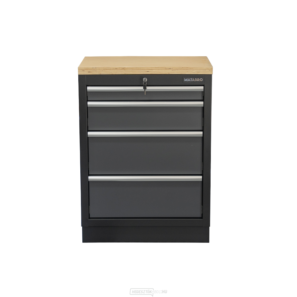 Műhelyszekrény fa munkalappal Matabro SET-CA01058 | 4 fiók | 680x465x950 mm
