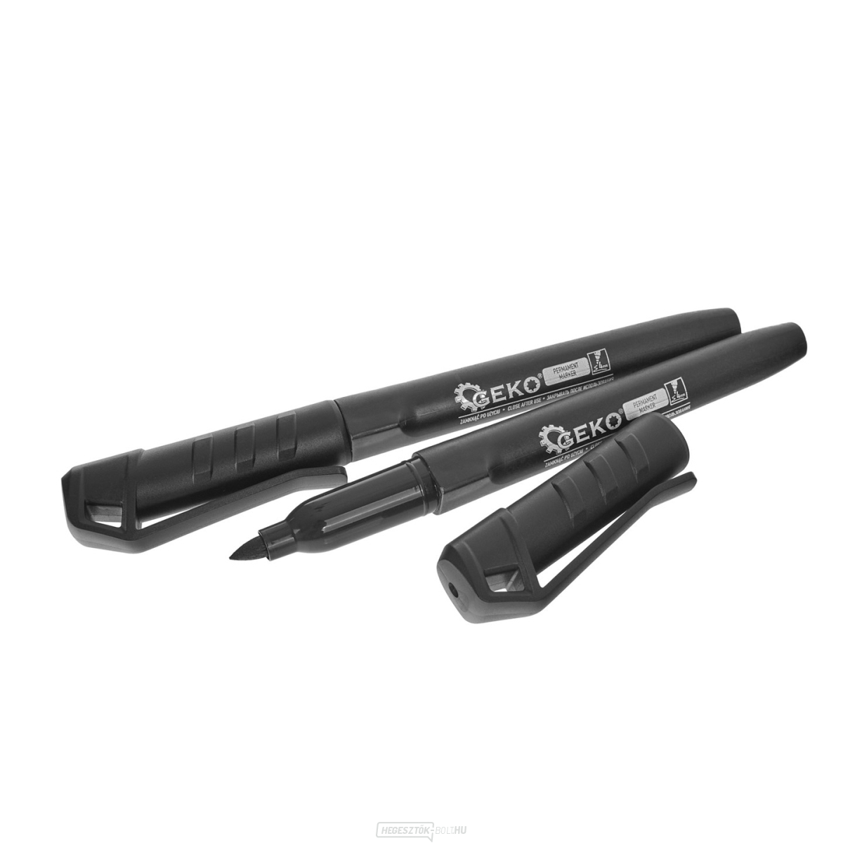 Építési marker tartós fekete vastag - 2 db-os készlet 