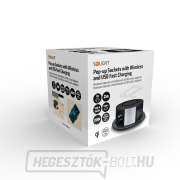 Solight 3z + USB A+C 20W PD, vezeték nélküli 10W, kihúzható aljzatblokk, 2m, fekete náhled