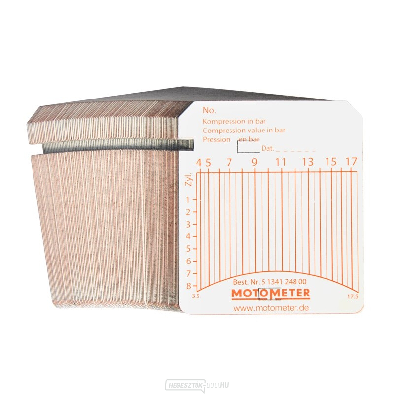 MOTOMETER rekordkártyák 3,5-17,5 bar