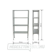 Teljesen fém polcos állvány | 4 polc | 750 x 300 x 1500 mm Matabro MB-SH04 Teljesen fém polcos állvány | 4 polc | 750 x 300 x 1500 mm Matabro MB-SH04 náhled