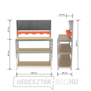 Polctartó munkafelülettel | 3 polc | 1000 x 400 x 1360 mm Matabro MB-SH07 Polctartó munkafelülettel | 3 polc | 1000 x 400 x 1360 mm Matabro MB-SH07 náhled