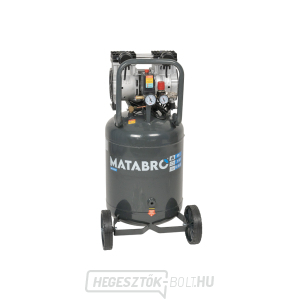 Olajmentes függőleges kompresszor Matabro MB-K207 50l, 230V, 2 dugattyús, 2000W | 10 RÚD Olajmentes függőleges kompresszor Matabro MB-K207 50l, 230V, 2 dugattyús, 2000W | 10 RÚD gallery main image