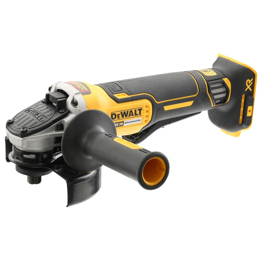 Akkus sarokcsiszoló 115mm DEWALT DCG413N 18V XR, akkumulátor és töltő nélkül