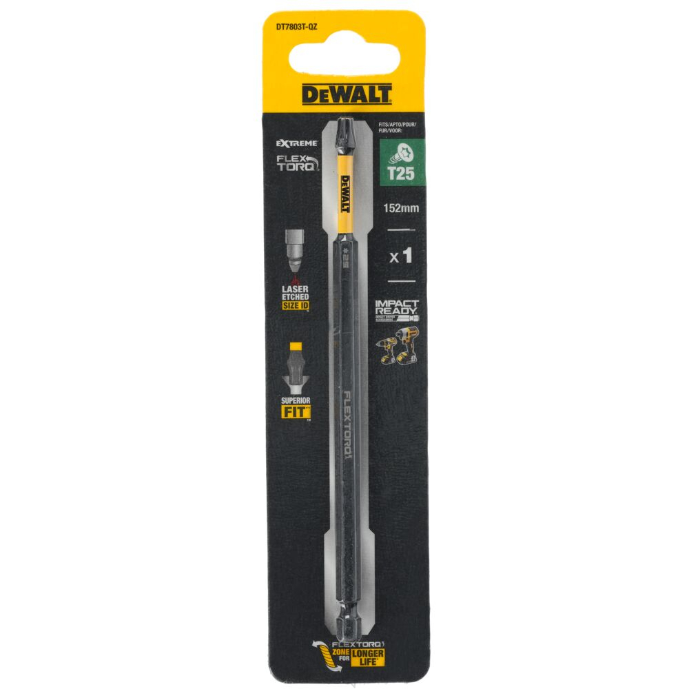 1 bites - T25FLEXTORQ DEWALT DT7803T, hossz 152 mm