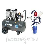 KIÁRUSÍTÁS SETMB-K202, Olajmentes kompresszor 50l, 230V, 2 dugattyús tartozékokkal | 2000W | Matabro KIÁRUSÍTÁS SETMB-K202, Olajmentes kompresszor 50l, 230V, 2 dugattyús tartozékokkal | 2000W | Matabro gallery main image