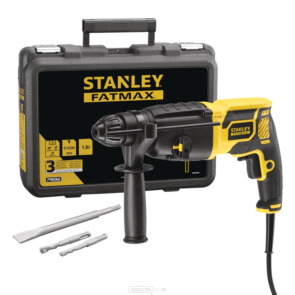 Stanley FatMax kombinált ütvefúró SDS+, 750W 1,8J tokban